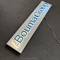 Enseigne publicitaire personnalisée en lettres acryliques 3D rétroéclairées, panneau publicitaire en lettres acryliques 3D rétroéclairées en acier inoxydable