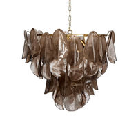 Lustre vintage français en verre soufflé de Murano, suspension de style mid-century pour villa, salle à manger, îlot de cuisine, escalier, chambre à coucher