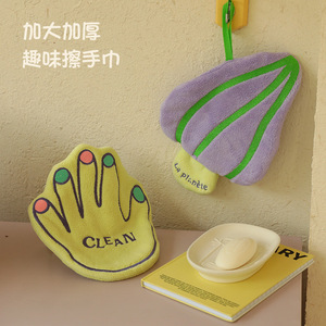 Cartoon Hand Towel Rectangle Double Layered Highly Absorbent For Home Bathroom Use - Product Image 5