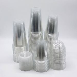 Tapa de plástico transparente desechable personalizada al por mayor de 90 mm para vasos, tapa/cubierta de PET sin vasos, muestras gratuitas - Product Image 3