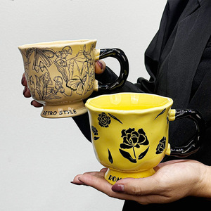 Chinese Retro <b>Ceramic</b> <b>Mug</b> Classical Elegant Couple Water Cup High Appearance Coffee Cup Exquisite Souvenir Gift For Women - Product Image 4