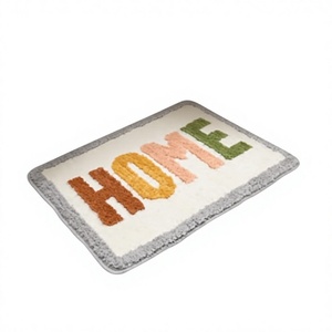 100% Cotton Custom Machine Tufted Bath <b>Mats</b> Softest Design High Absorption Eco-Friendly Floor Use Colorful <b>Bathroom</b> Decor - Product Image 1