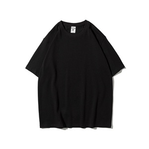 T-shirt personnalisé 280G en coton épais 100% OEM ODM, coupe oversize unisexe, col rond, manches courtes, vierge, avec logo - Product Image 5