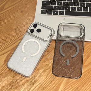 เคสโทรศัพท์แม่เหล็กแบบมีกลิตเตอร์สำหรับ iPhone 18 Pro Max 17 16 15 พร้อมกรอบป้องกันกล้อง ดีไซน์วิบวับ โปร่งใส กันกระแทก - Product Image 3