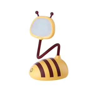 USB şarj edilebilir akıllı dokunmatik bal arısı göz koruması karartma ayarlanabilir led masa lambası arı gece lambası öğrenci için