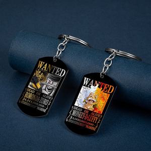 Nailing King One Piece Lufei perro de acero inoxidable foto Digital <span class=keywords><strong>llavero</strong></span> impermeable estilo de dibujos animados impresión en Color colgante Metal 3 - Product Image 2