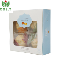 Boîte à dessert en papier pliable imprimée, personnalisable avec logo, pour gâteaux et produits de boulangerie, emballage cadeau, vente en gros, directement du fabricant