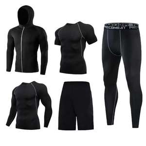 Conjunto Deportivo de Cinco Piezas de Secado Rápido para Hombre, para Baloncesto, Running y Entrenamiento, Talla XXL con Logotipo en la Cintura - Product Image 5