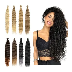 Shinein Long Twist Water Wave Crochet Braiding Hair Synthetic Deep Curly Ocean Wave Crochet Hair Extensions