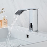 Robinet de douche mural électronique à capteur infrarouge automatique pour économie d'eau