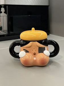 Popmart CRYBABY Tasse en céramique Bébé qui pleure Or brun Personnalité créative Mignon Cadeau d'<span class=keywords><strong>anniversaire</strong></span> surprise Décoration Boîte mystérieuse - Product Image 3