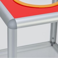 Boîte de vote en acrylique transparente avec cadre en aluminium robuste, boîte de dons pour tirage au sort et élections
