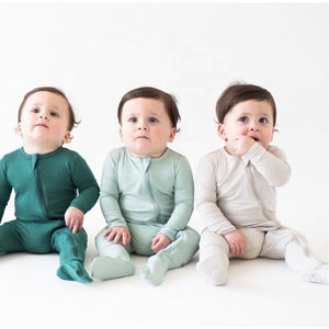 Custom Bamboo Cotton Newborn Onesie Footie Baby Footed Toddler <b>Pajamas</b> <b>Romper</b> Zipper Sleeper Infant Baby Clothes Jumpsuit <b>Romper</b> - Product Image 4