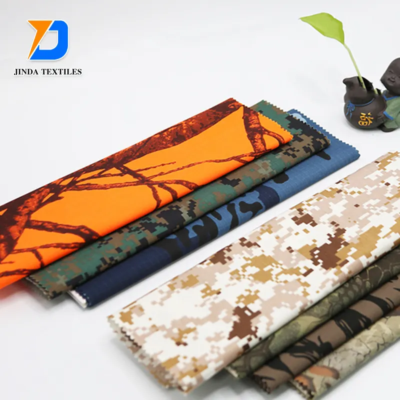 Jinda 65% Polyester 35% Cotton Blend Woven Print Uniform Camouflage Fabric