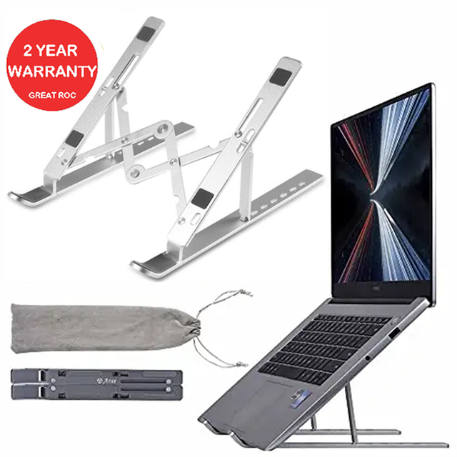Great Roc X10 Adjustable Notebook Stand 14 15.6 Inch Metal Foldable Laptop Holder Aluminum Alloy Laptop Stand