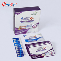 No Peróxido de las tiras blanqueadoras de dientes Onuge buen efecto blanqueador dientes whitestrip OEM cero Hydroge Peróxido de tiras en blanco