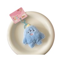 Nouvel arrivage de porte-clés en peluche petit monstre de conception de dessin animé en matériau écologique pour les affaires d'installation de décrochage