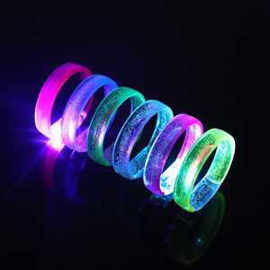 กำไลข้อมือ LED โลโก้แบบกำหนดเอง กำไลไฟ LED กระพริบสำหรับงานปาร์ตี้ กำไลไฟ LED หลากสี - Product Image 5