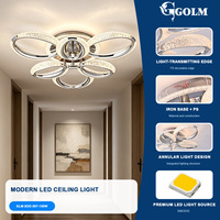 Plafonnier d'intérieur rond 130W à LED SMD2835, base en fer, télécommande PS, 3000K 4000K 6000K, CRI80, 80LM par W