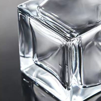 Flacon diffuseur de parfum vide de luxe 50ml 100ml 150ml 200ml 300ml 500ml avec bouchon en caoutchouc, cube transparent, couleur personnalisée