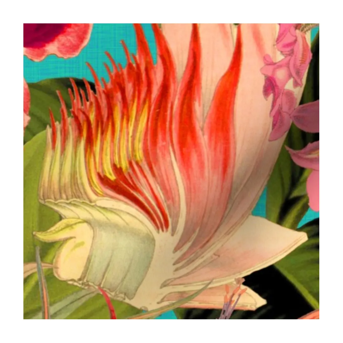ヤシの花の葉トロピカルハワイアンブライトジャングルアイランドサマーデコレーションプリント100% ポリエステル生地ストレッチ生地紹興