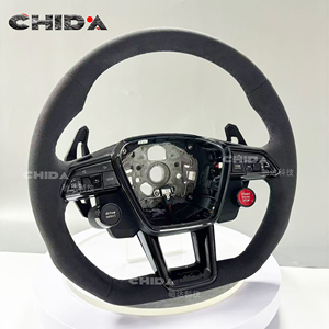 Volante in Pelle Scamosciata Personalizzato per <span class=keywords><strong>Audi</strong></span> A1 A3 A4 A5 A6 A7 RS R8 RS3 C7 Q5 Q7 S3 8V B8 B9 S4 Q3 Q8 TT - Product Image 6