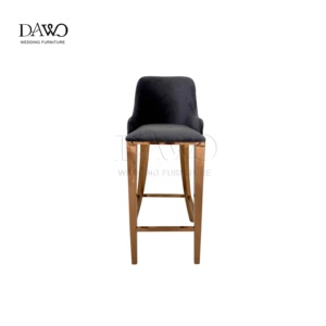 <span class=keywords><strong>Tabouret</strong></span> <span class=keywords><strong>de</strong></span> <span class=keywords><strong>bar</strong></span> <span class=keywords><strong>de</strong></span> luxe en velours gris avec structure en acier inoxydable or rose et revêtement en velours <span class=keywords><strong>pour</strong></span> mariage et hôtel - Product Image 2