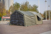 Tente de camping gonflable portable grande et résistante au vent, 8+8, une chambre, un salon, en coton, tissu Oxford enduit de PVC 3000 mm