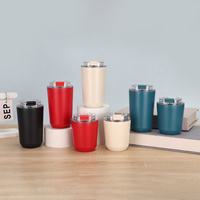 Nouvelle tasse isotherme en acier inoxydable à double paroi personnalisée, avec couvercle au design classique, pour café et thé, idéale pour les voyages en voiture pour filles
