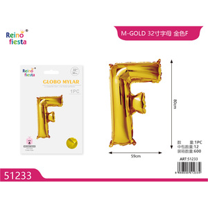 Lettera d'oro F decorazione a forma di corona a palloncino da 32 pollici per la festa della mamma sposa per la laurea e per eventi di feste di capodanno cinese - Product Image 1
