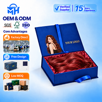 Boîte d'emballage personnalisée pour perruques, fabricant OEM ODM, boîte cadeau de luxe avec ruban et logo pour marques et distributeurs de produits capillaires