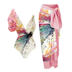 A8741 Mới Thời Trang Phụ Nữ Đầy Màu Sắc Hai Mảnh Phù Hợp Với Cộng Với Kích Thước Sexy Giản Dị Bãi Biển Hai Mảnh Phù Hợp Với - Product Image 2