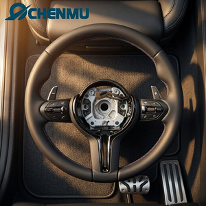 Volant en cuir M Sport noir piano pour BMW, compatible X3 X4 E70 E90 E92 M3 F22 F30 F32 F35 F10 F15, Plug and Play, directement de l'usine - Product Image 1