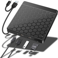 2022 nouveau lecteur DVD mince USB 3.0 et type-c Portable Hub lecteur optique dvd8X CD24X lecteur CD duplicateur DVD externe graveur