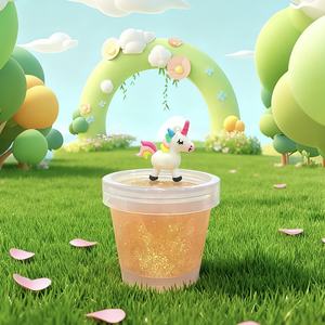 JITENG Nuovo Arrivo Slime Magico Creativo in Cristallo Super Elastico con Accessorio Unicorno - Product Image 5