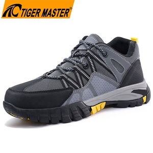 Zapatos de Seguridad Tiger Master Grises con Parte Superior de Microfibra, Suela de Goma Antideslizante y Resistente al Aceite, Puntera de Acero, Aislamiento de 6KV para Hombre - Product Image 1