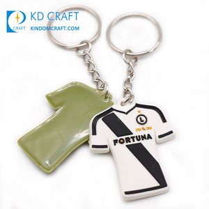 Trung Quốc Nhà Sản Xuất Tùy Chỉnh Mềm Pvc Màu In Ấn Thể Thao <span class=keywords><strong>Jersey</strong></span> Keychain Với Số Logo - Product Image 3