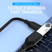 Cable de Extensión USB 3.0 VegGieg de 5 Gbps de Alta Velocidad, Macho a Hembra, Cable Extensor USB con Cable de Cobre Puro para Laptop, Memoria USB, Cámara