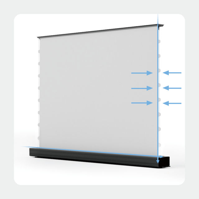 The Next Generation 120inch Electronic Motorized Ust Pet Crystal Cbsp Floor Rising Projector Screen Home Theater