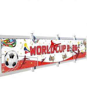 Décorations de trophées de football avec drapeaux de pays 2026, toile de fond pliable pour usage intérieur/extérieur, fêtes à domicile, jardins - Product Image 1