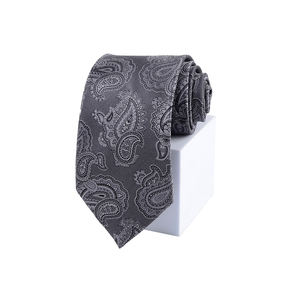 도매/사용자 정의 럭셔리 비즈니스 남자의 넥타이 페이즐리 패턴 100% 폴리에스터 클래식 비즈니스 넥타이 남성용 - Product Image 2
