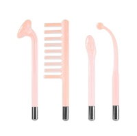 Ensemble d'instruments d'électrothérapie à haute fréquence ensemble de 7 pièces accessoires de 6 pièces tube d'électrothérapie en verre peigne oreille cuillère masseur