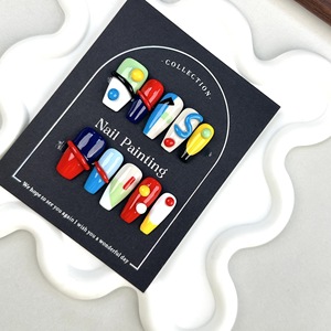 Automne <span class=keywords><strong>hiver</strong></span> nouveauté peint à la main purement à la main artistique ongles français importation directe portable couleur ongles artificiels - Product Image 3