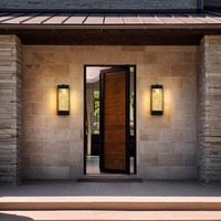 Diffuseur extérieur simple en polycarbonate, étanche, en aluminium, à LED, pour montage mural, jardin, couloir, balcon, villa, cour, escalier, extérieur