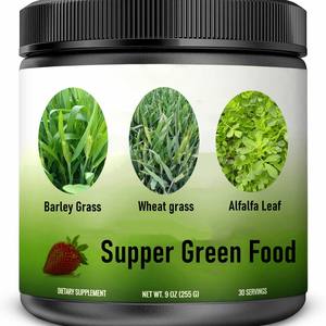 Integratore Alimentare di Fibre Vegetali e Frutta Super Greens per Adulti, Polveri di Orzo e Erba di Grano Fornite dalla Fabbrica - Product Image 2