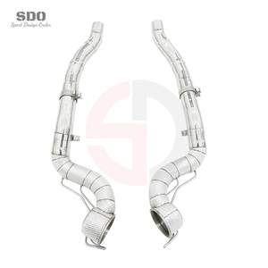 ท่อลงสแตนเลส SDO สำหรับ <span class=keywords><strong>Ferrari</strong></span> <span class=keywords><strong>812</strong></span> GTS 6.5L V12 ปี 2021+ ชุดท่อไอเสียตรงพร้อมแผ่นกันความร้อนประสิทธิภาพสูง OPF - Product Image 4