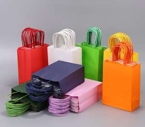 أكياس ورق كرافت بوتيك رخيصة قابلة لإعادة الاستخدام بمقبض للبيع بالجملة - Product Image 3