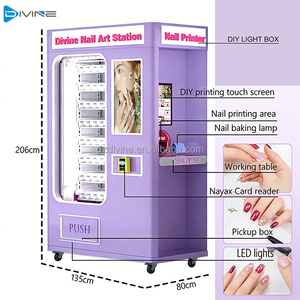 ตู้จำหน่ายสินค้าอัตโนมัติขายดีสำหรับเล็บปลอม ขนตาปลอม เครื่องสำอาง พร้อมเครื่องอ่านบัตรสำหรับห้างสรรพสินค้าและร้านทำเล็บ - Product Image 2