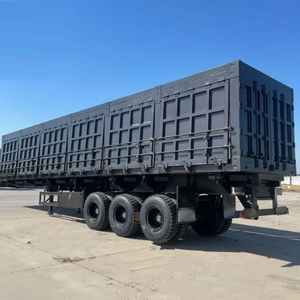 รถพ่วงข้างเปิด Fengniao แบบ 3 เพลา บรรทุกตู้คอนเทนเนอร์ ขนาด 12.5x2.5x1.5 เมตร รับน้ำหนักได้ 1001-2000 กิโลกรัม สำหรับขาย - Product Image 1