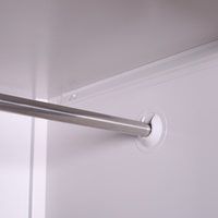 Armoire de rangement en acier à 4 portes avec serrure, design moderne, pour bureau, chambre, buanderie, école, salle de sport, atelier